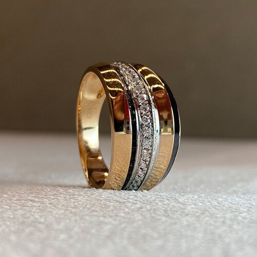 Кольцо с бриллиантами из золота 585 пробы