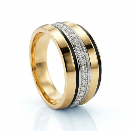 Кольцо с бриллиантами из золота 585 пробы