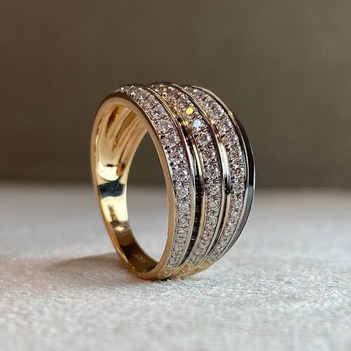 Кольцо с бриллиантами из золота 585 пробы