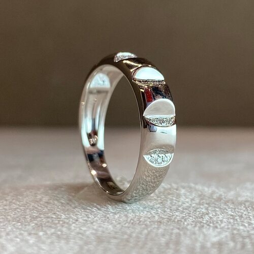 Кольцо с бриллиантами из белого золота 585 пробы