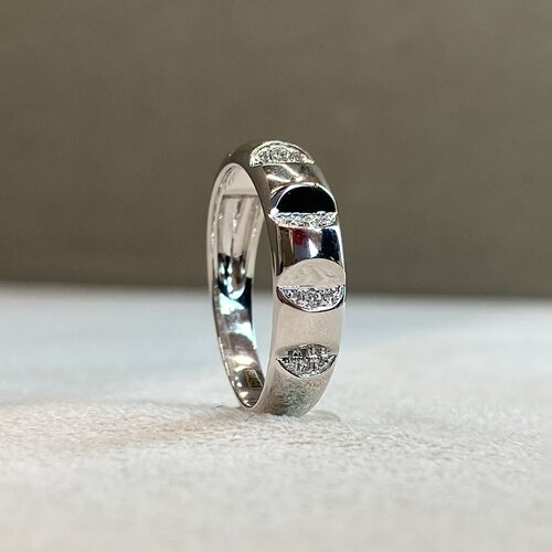 Кольцо с бриллиантами из белого золота 585 пробы