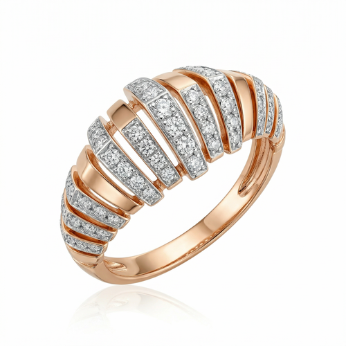 Кольцо с бриллиантами из золота 585 пробы