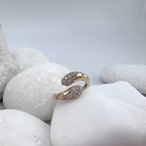 Кольцо с бриллиантами из золота 585 пробы