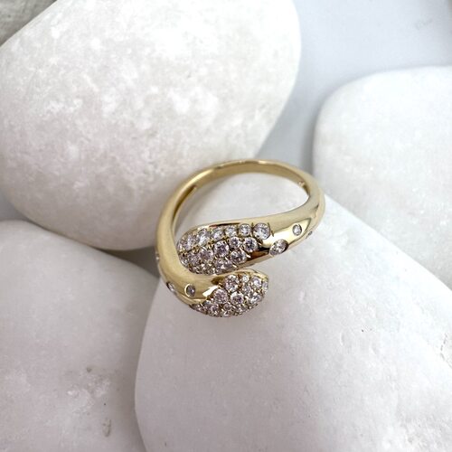 Кольцо с бриллиантами из золота 585 пробы