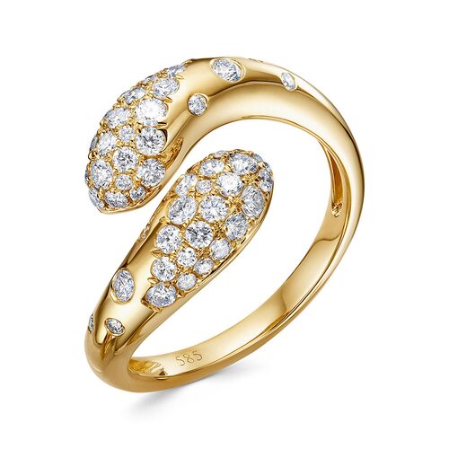 Кольцо с бриллиантами из золота 585 пробы