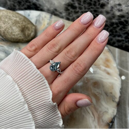 Кольцо с бриллиантами из золота 585 пробы