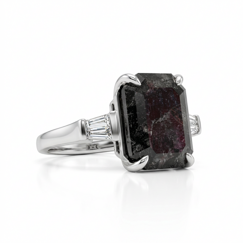 Кольцо "Infinity" с бриллиантами из белого золота 585 пробы