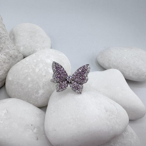 Кольцо с сапфирами и бриллиантами из золота 585 пробы