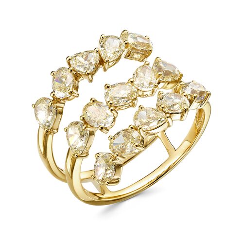 Кольцо с бриллиантами из золота 585 пробы