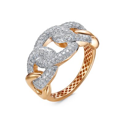 Кольцо с бриллиантами из золота 585 пробы