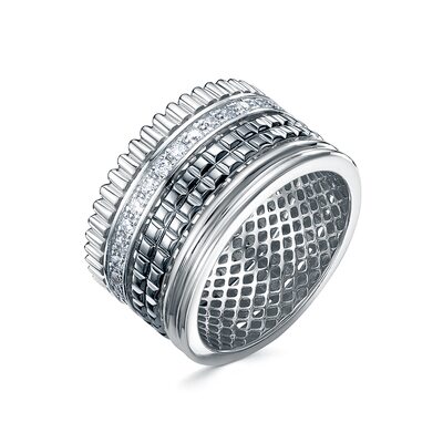 Кольцо с бриллиантами из белого золота 585 пробы