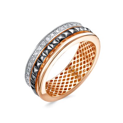 Кольцо с бриллиантами из золота 585 пробы