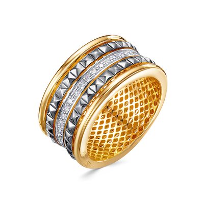 Кольцо с бриллиантами из золота 585 пробы