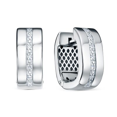 Серьги с бриллиантами из белого золота 585 пробы