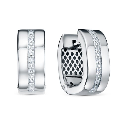 Серьги с бриллиантами из белого золота 585 пробы