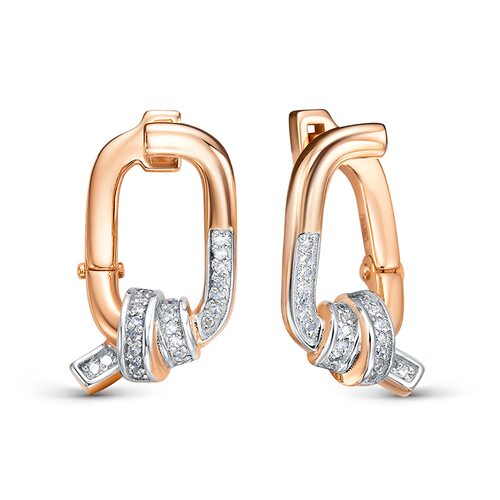 Серьги с бриллиантами из золота 585 пробы