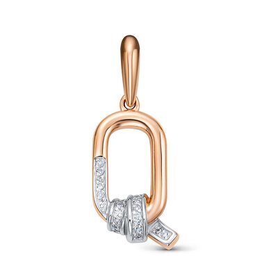 Подвеска с бриллиантами из золота 585 пробы