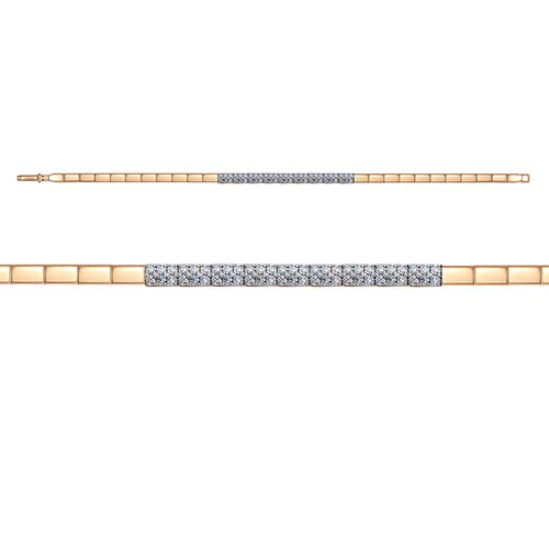 Браслет с бриллиантами из золота 585 пробы