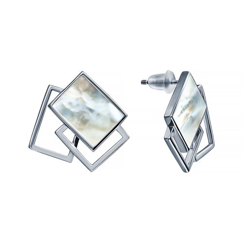 Серьги с перламутром из серебра 925 пробы 