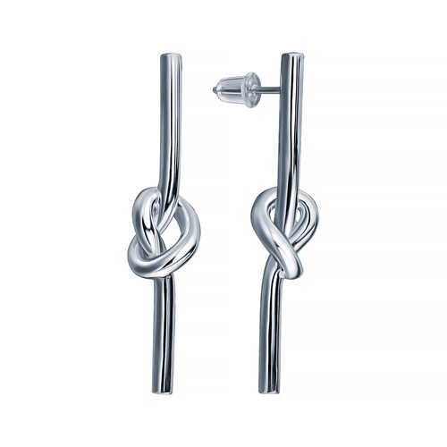 Серьги "Узел" из серебра 925 пробы