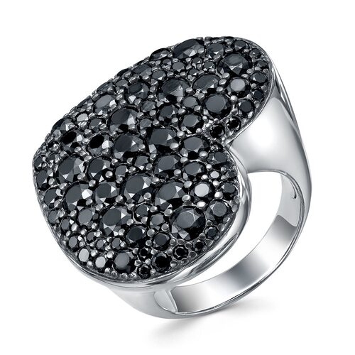 Кольцо "Сердце" со шпинелью из серебра 925 пробы