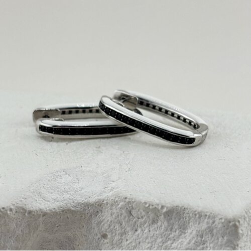 Серьги со шпинелью и эмалью из серебра 925 пробы