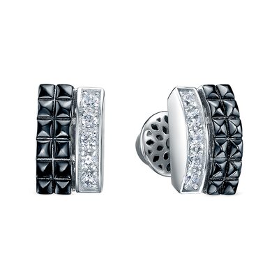 Серьги с фианитами из серебра 925 пробы