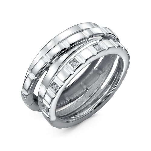 Кольцо с фианитами из серебра 925 пробы