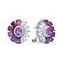 Серьги с аметистом, топазами и родолитом из серебра 925 пробы арт. E-05715-88-S00_SR_AM_RH_W