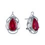 Серьги с рубинами и бриллиантами из белого золота 585 пробы арт. E01498AR4WT