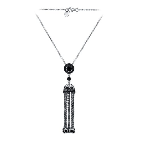 Колье со шпинелью из серебра 925 пробы