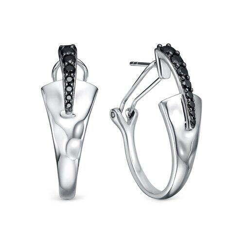 Серьги со шпинелью из серебра 925 пробы