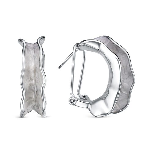 Серьги с эмалью из серебра 925 пробы