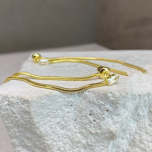 Серьги с фианитами из серебра 925 пробы