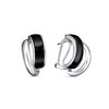 Серьги с ониксом из серебра 925 пробы