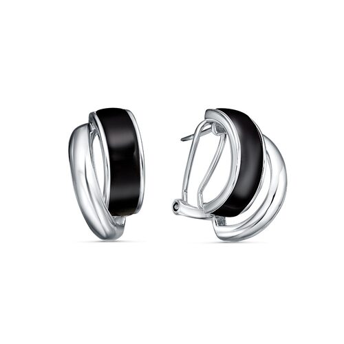 Серьги с ониксом из серебра 925 пробы