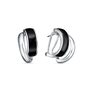 Серьги с ониксом из серебра 925 пробы