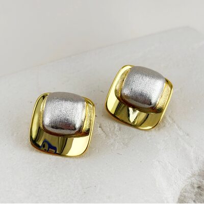 Серьги из серебра 925 пробы с позолотой