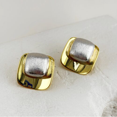 Серьги из серебра 925 пробы с позолотой