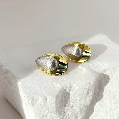 Серьги из серебра 925 пробы с позоотой