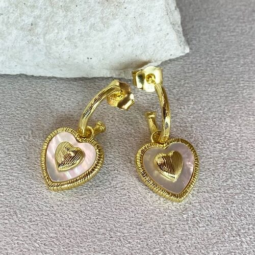 Серьги с перламутром из серебра 925 пробы