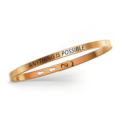 Браслет "Anything is possible" из серебра 925 пробы с позолотой