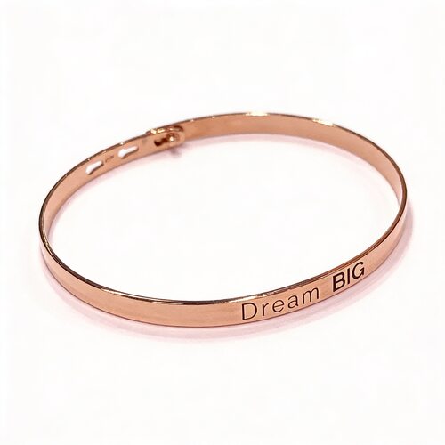 Браслет "Dream BIG" из серебра 925 пробы с позолотой