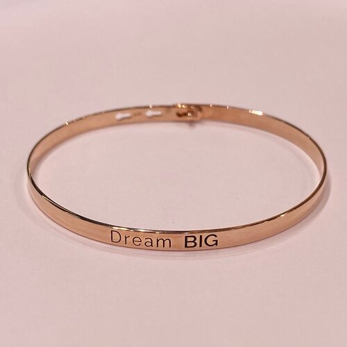 Браслет "Dream BIG" из серебра 925 пробы с позолотой