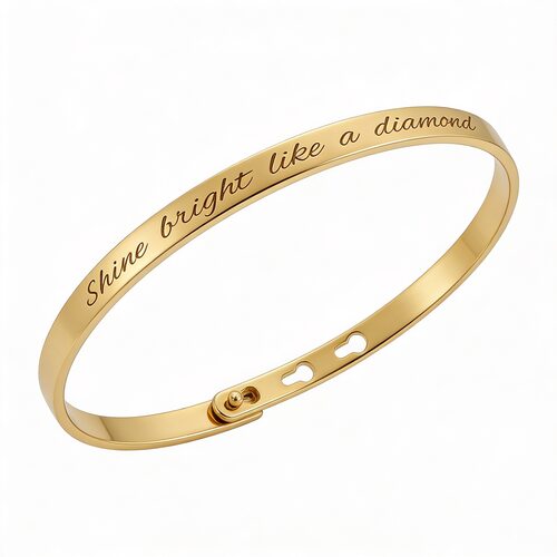 Браслет "Shine bright like a diamond" из серебра 925 пробы с позолотой