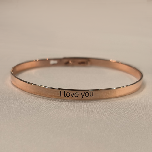 Браслет "I love you" из серебра 925 пробы