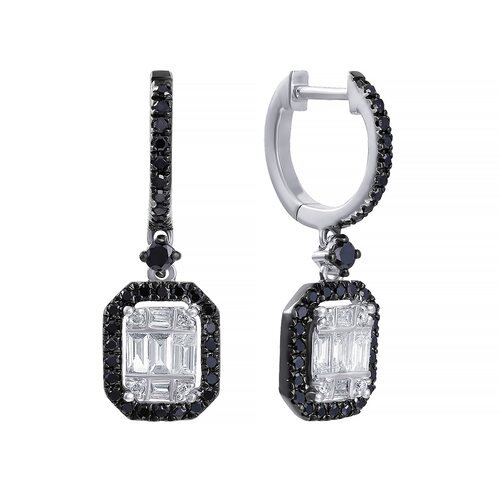 Серьги с бриллиантами из белого золота 585 пробы