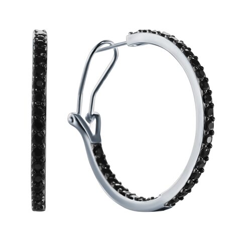 Серьги со шпинелью из серебра 925 пробы