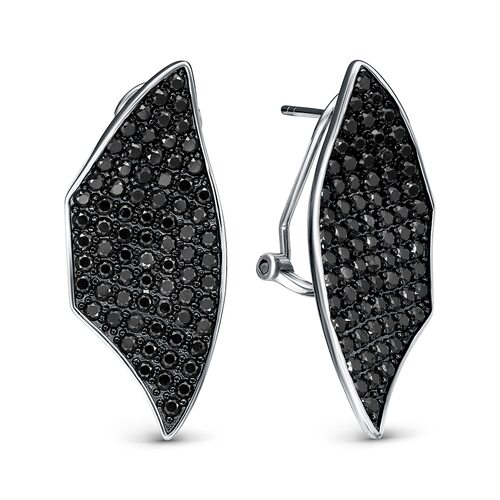 Серьги со шпинелью из серебра 925 пробы