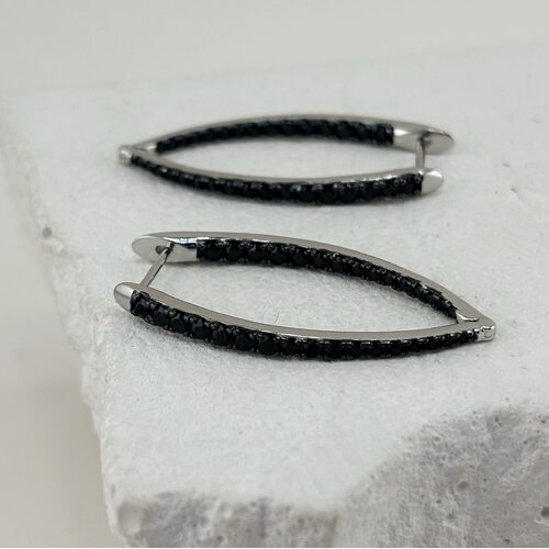 Серьги со шпинелью из серебра 925 пробы